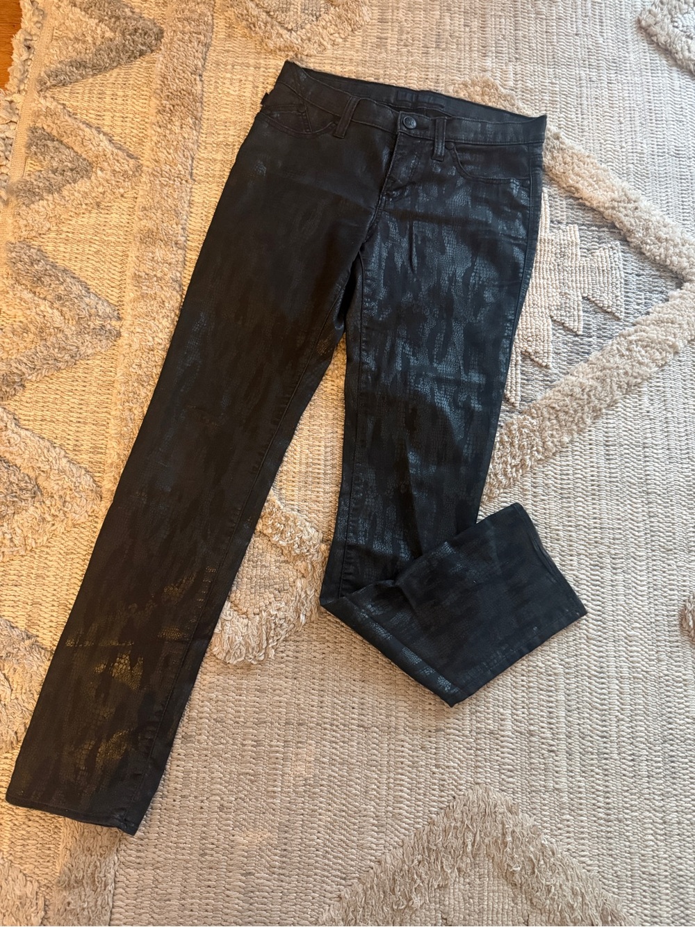 Rock & Republic Black Coated Jeans